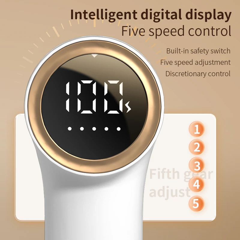 Xiaomi Electric Lint Remover Intelligent USB Rechargeable Digital Display Hairball Trimmer Portable Clothes Shaver 5 Gear Razor