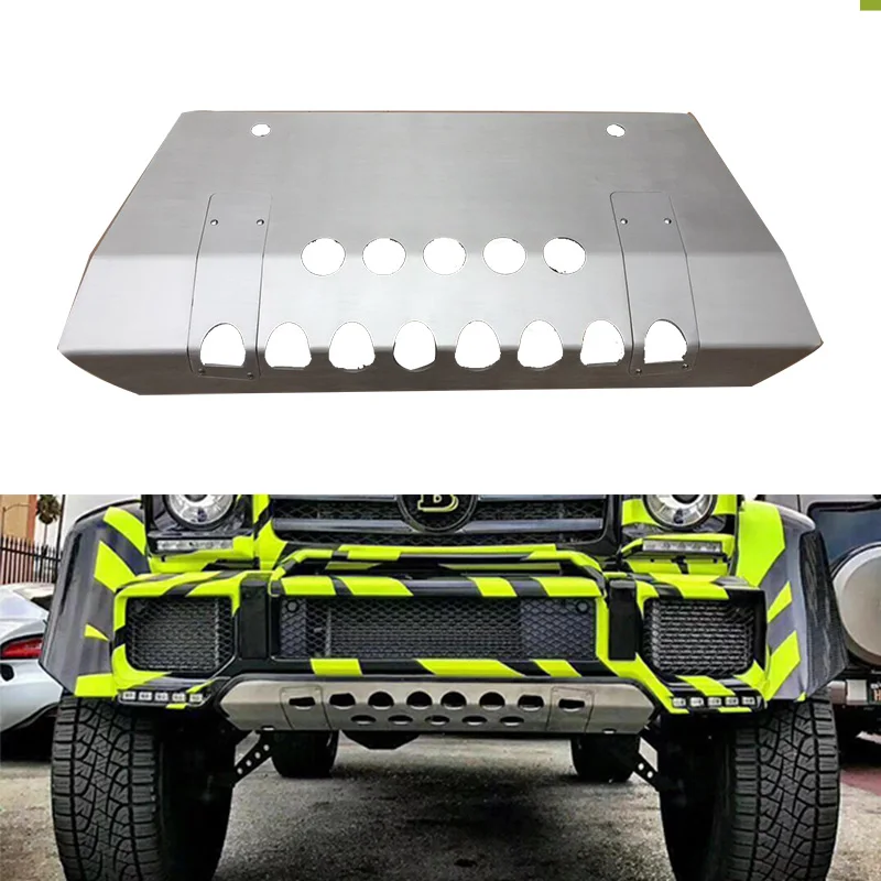 G Class W463 Front Skid Plate Steel Guard for G500 4X4 G-Wagon Bumper G550 4X4 G63 Front Bumper Plate