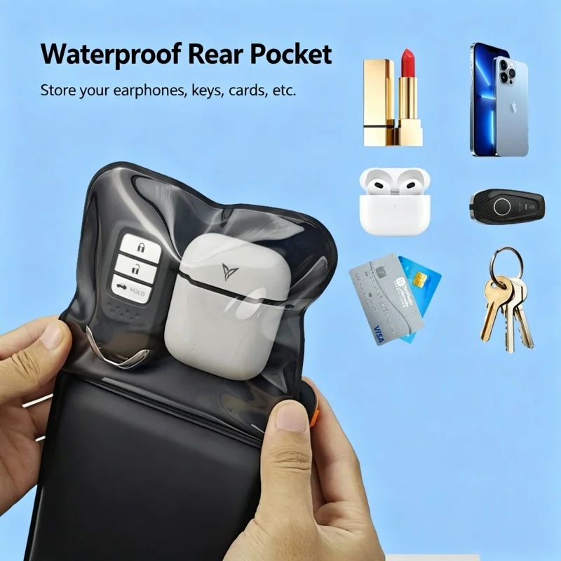 Dual Compartment Waterproof PVC Waist Bag Touch Screen Pouch for Phone Keys Cards Beach Swim Drift Outdoor Water Sports view 2