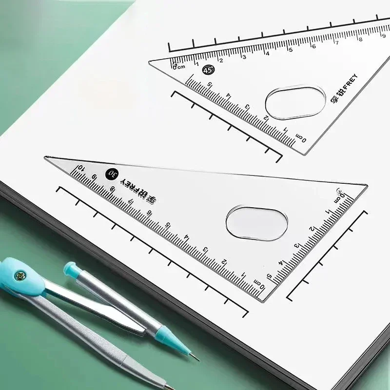 7pcs/box Multifunction Compass Protractor Ruler Set Specific Ruler for Drafting Math Tools Triangle Ruler Exam School Stationery