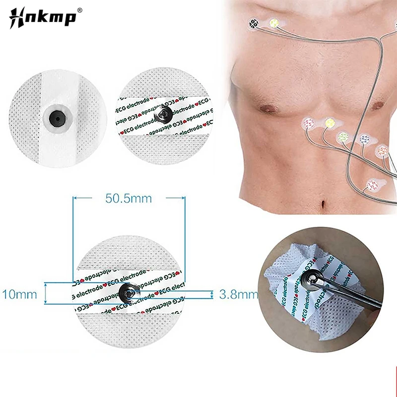 10/50Pcs ECG Electrodes Medical Disposable Electrode Patch EKG Accessories Non-woven ECG Electrode Pads