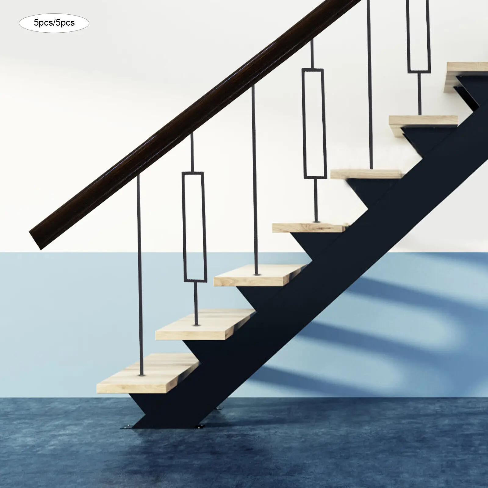 

44in Staircase Garden Balconies Balusters Decorative Iron Balusters Stair Railing 44.88*4.33*3.94in