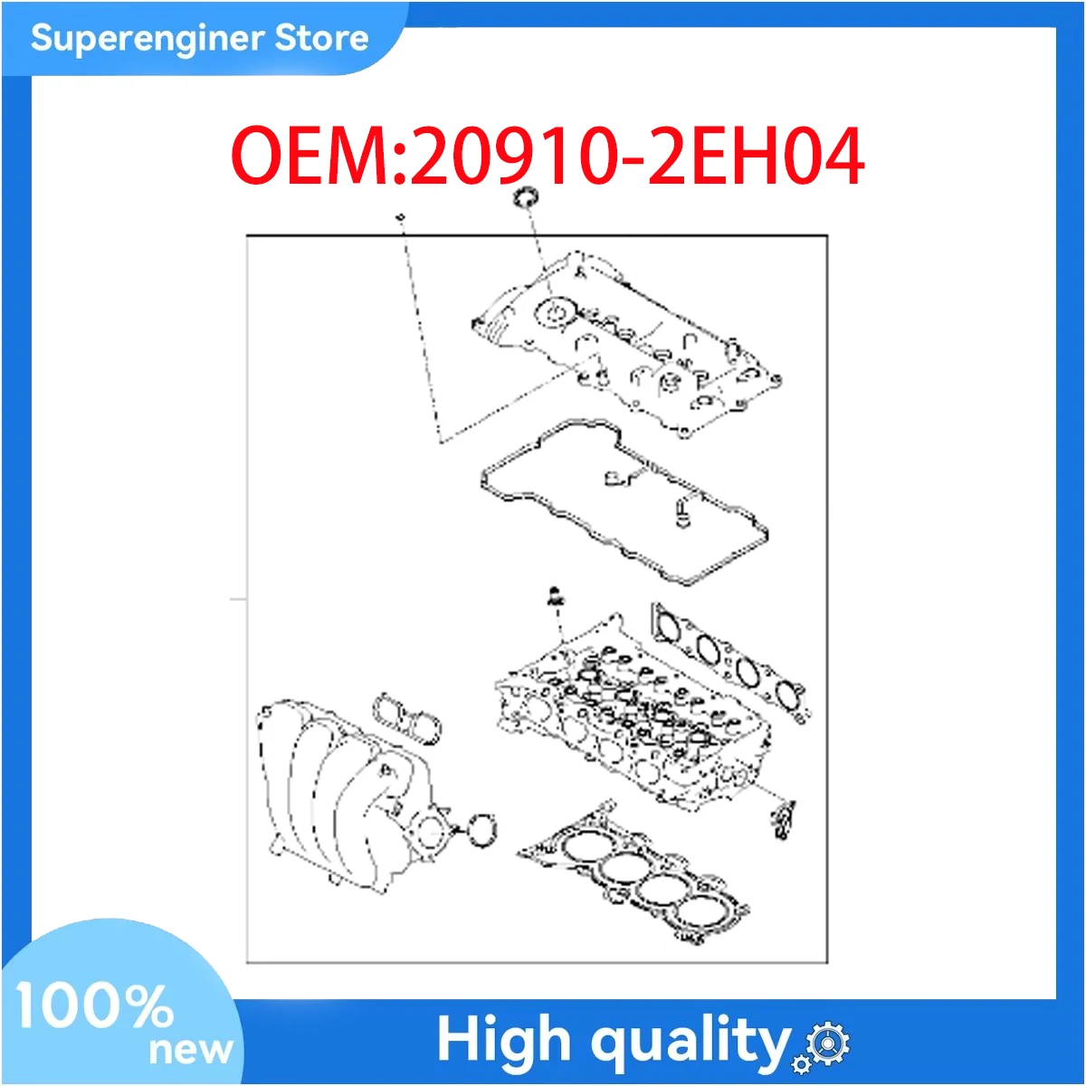 

209102EH04 Gasket Kit-Engine Overhaul FOR Hyundai 20910-2EH04