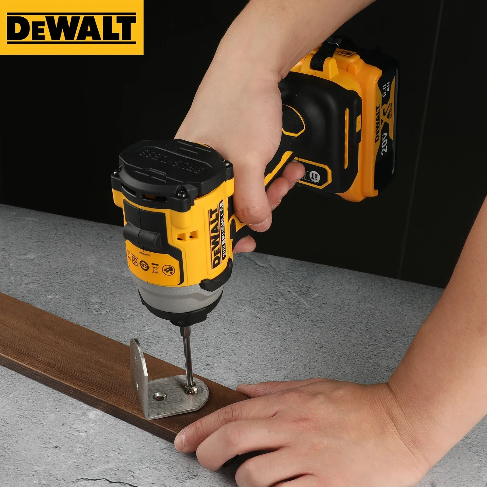 مفك براغي كهربائي Dewalt DCF850 قابل لإعادة الشحن 20 فولت، بطارية ليثيوم كهربائية، أدوات كهربائية، عزم دوران كبير أصلي
