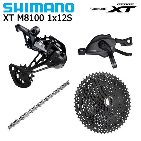 SHIMANO DEORE XT M8100 1X12 속도 그룹 세트 뒷 변속기 SGS 오른쪽 시프터 레버 SUNSHINE HG 유형 카세트 CN-M6100 자전거 부품