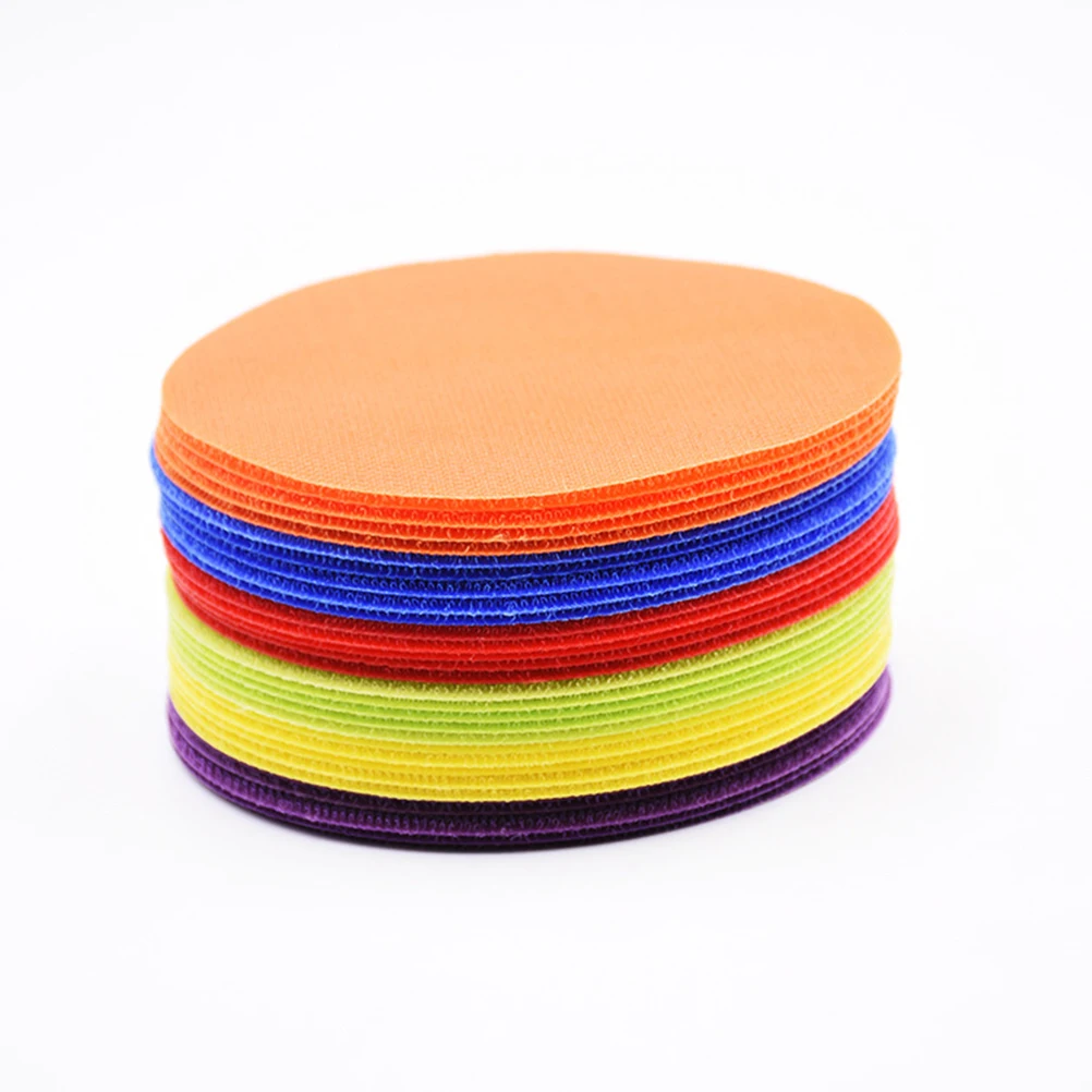48Pcs Game Training Sticker Reusable Carpet Marker Sticker for Kids Activities Education Spot Discs in 6 Colors