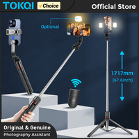 F15 Selfie Stick Tripod Extendable Pole with Wireless Bluetooth Remote Phone Holder for Smartphone Shooting Vlog Video Recording