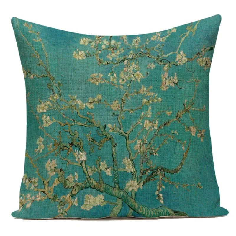 Van Gogh Oil Painting Cushion Cover Vintage Art Decorative Countryside Pillowcase for Livingroom Decor Sofa Throw Pillow Cover