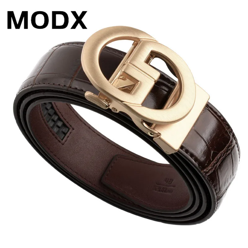 Crocodile Pattern Men's Belt High-Quality Automatic Buckle Belt Fashionable Jeans Strap Trendy Men's Accessories