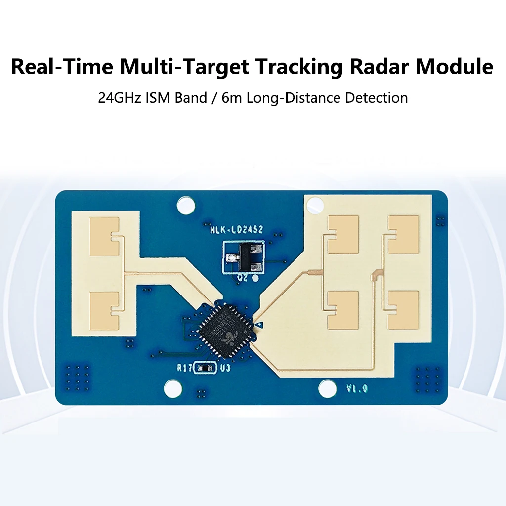 

24GHz-24.25GHz High-Precision Multi-Target Human Localization and Tracking Radar Module 0.25GHz Max. Sweep Bandwidth HLK-LD2452