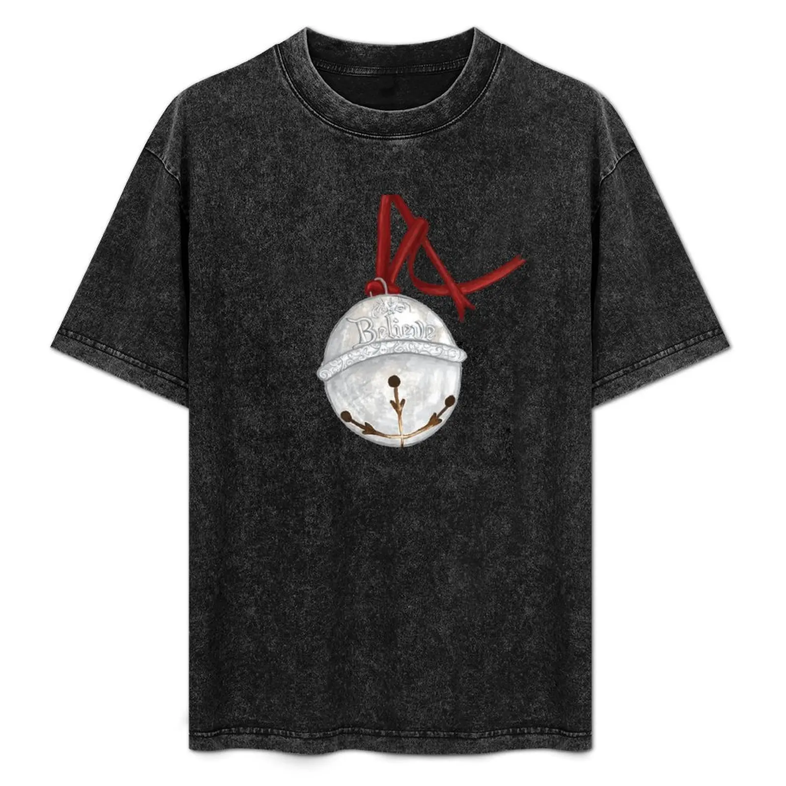 

I Believe - Polar Express Bell T-Shirt Casual Holiday Short Sleeve Tee