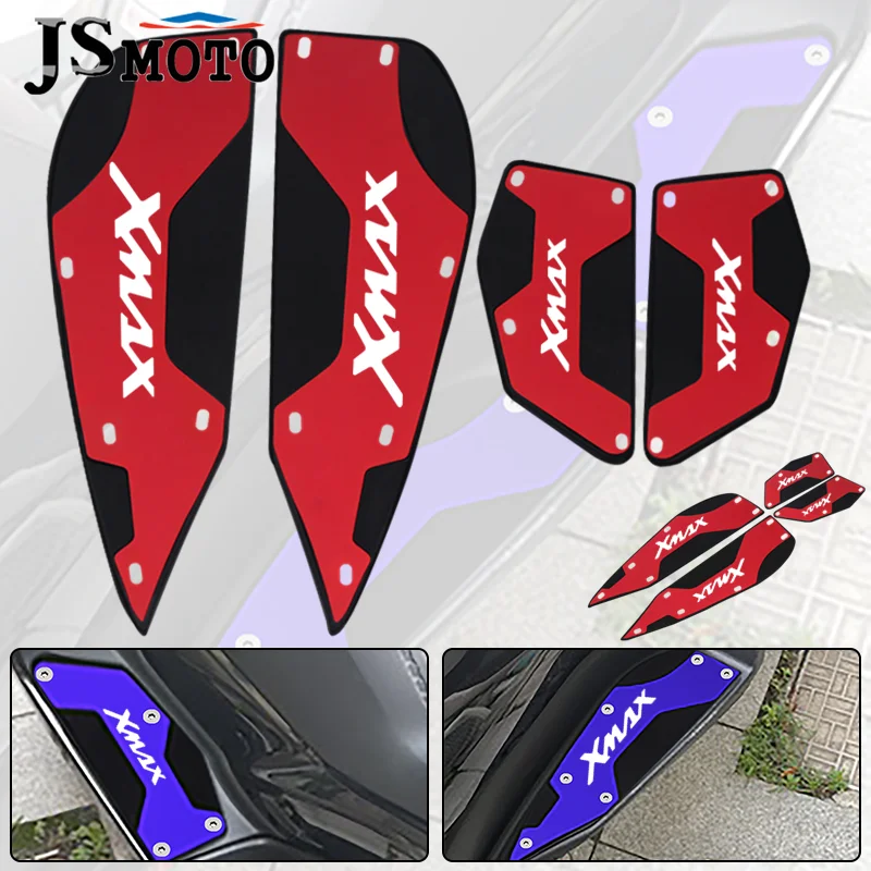 

For YAMAHA XMAX 300 X-MAX 250 125 XMAX300 17-21 Rubber Foot Rests Plate Pads Modified Skidproof Footrest Footpads Pedals Plate