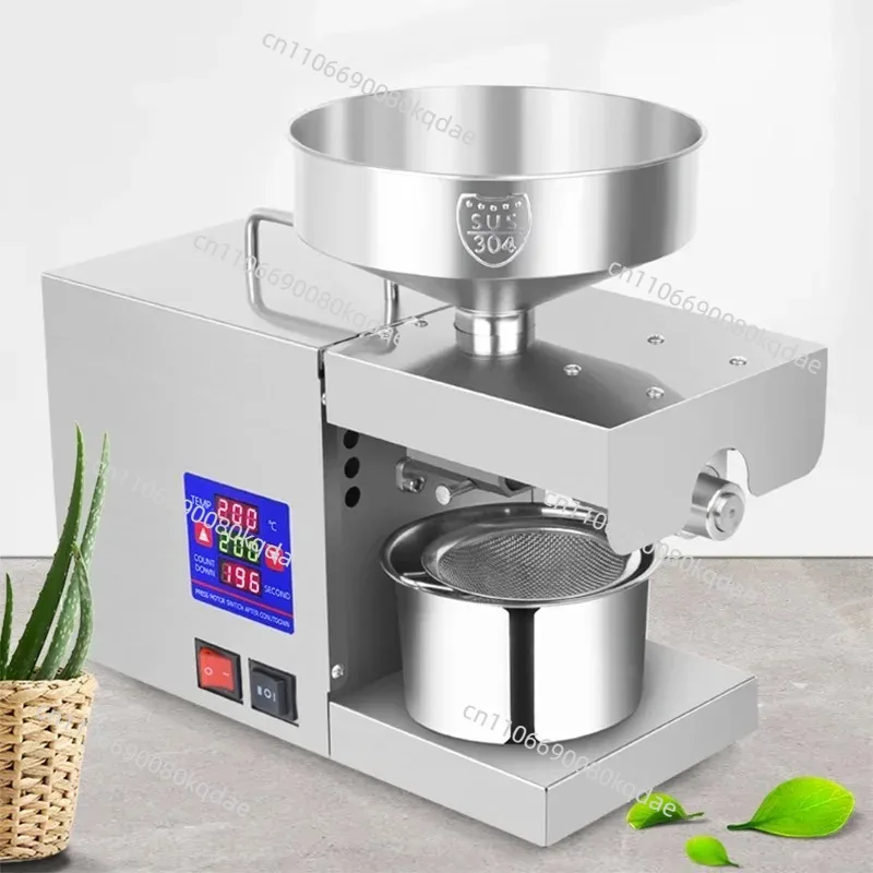 Auto Household Oil‑Press Unit, Digital Temp‑Control, Cold‑Press For Coconut Oil‑Making Accessory