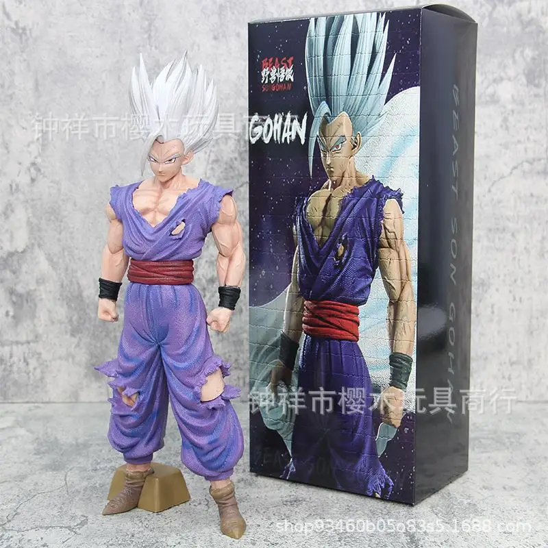 Figura de Dragon Ball Gk, Bestia Divina Blanca Gohan, Modelo de Alta Precisión, Adorno de Escritorio, Muñeco Coleccionable, Regalo para Amantes del Anime