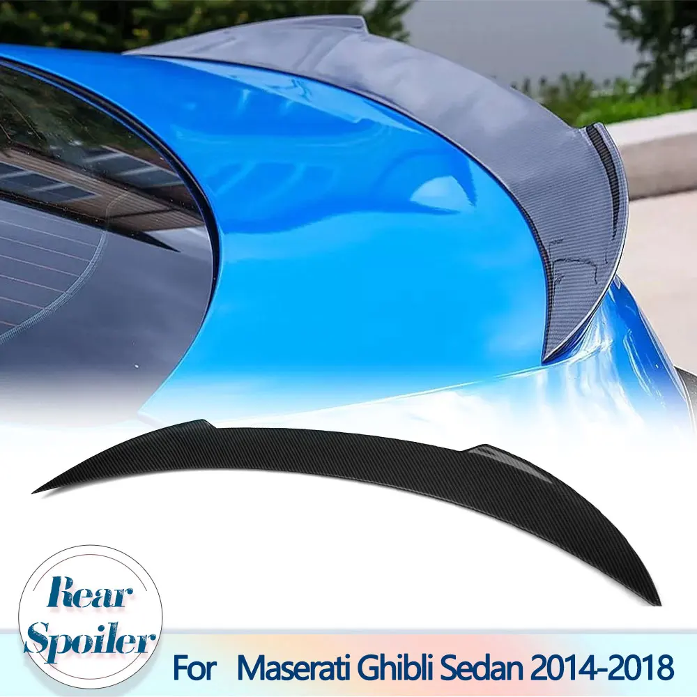 

Carbon Fiber Car Rear Trunk Lip Spoiler Wing for Maserati Ghibli Sedan 2014-2018 Car Rear Spoiler