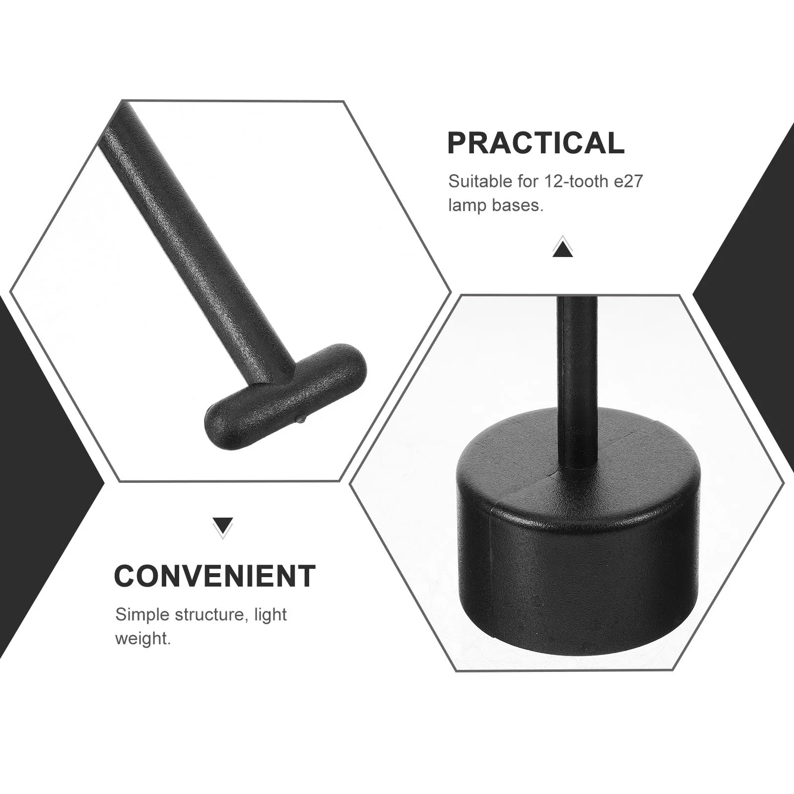 

10Pcs E27 Light Socket Shade Ring Removal Tool Sturdy Multifunctional Lamp Base Installer for Various Settings