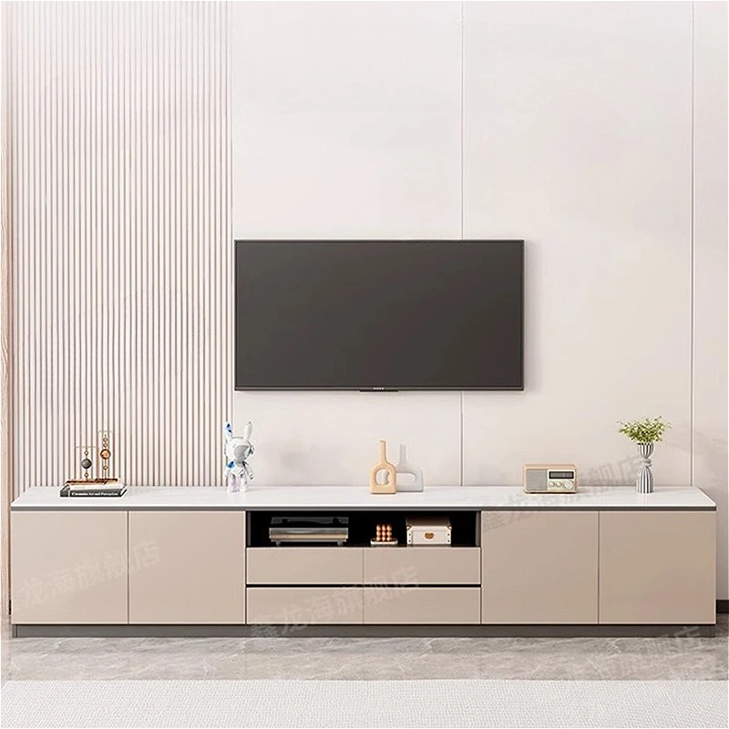 

​​Nordic Solid Wood TV Stand Rock-Slab Storage Customizable Floor-Standing Small Space Modern Living Room Furniture FYTS​