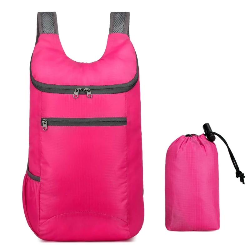 Mochila plegable para mujeres, hombres, adolescentes, senderismo, viaje, mochila a prueba salpicaduras