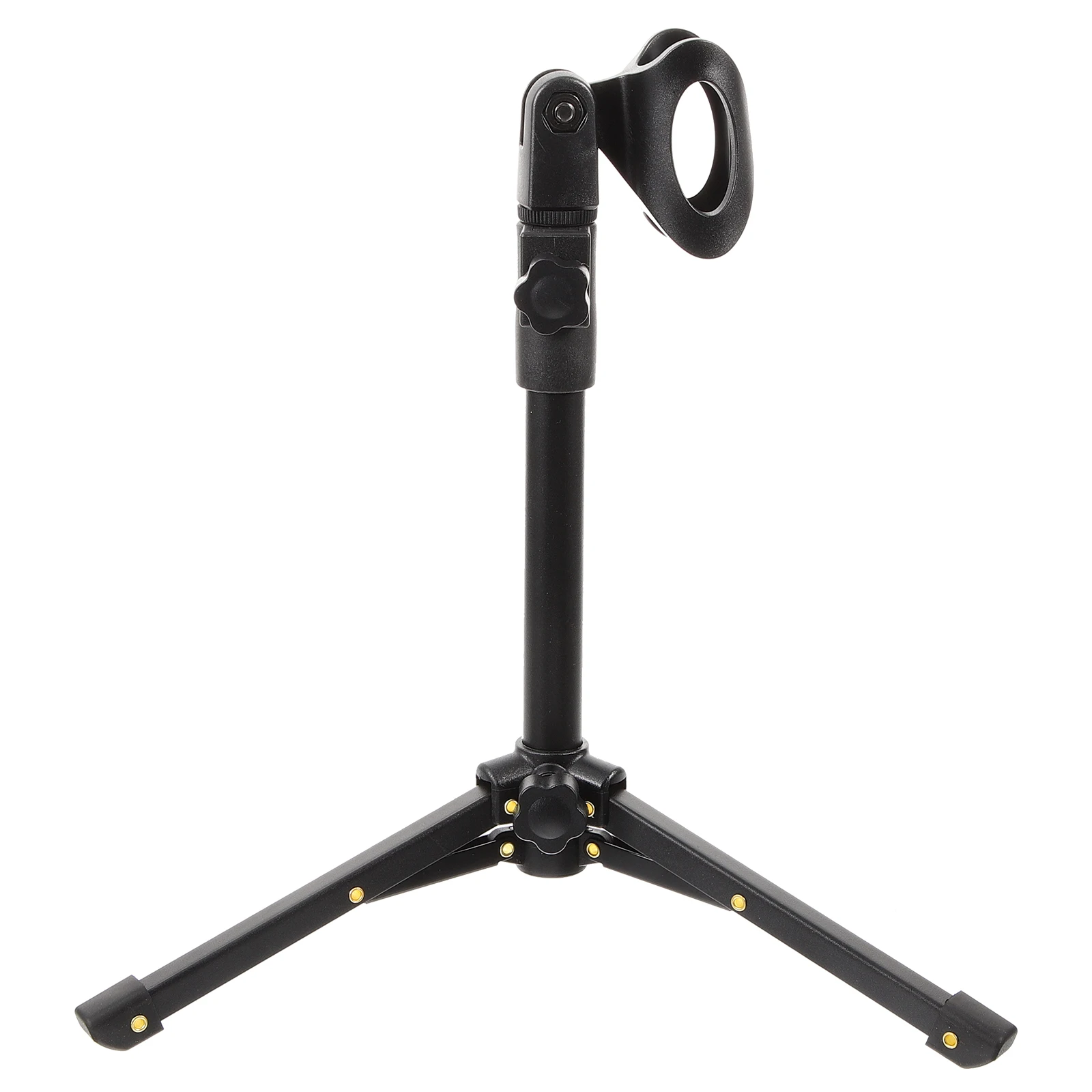 

Microphone Stand Desktop Foldable Metal Tripod Live Recording Speech Portable Tabletop Mic Holder Adjust Height