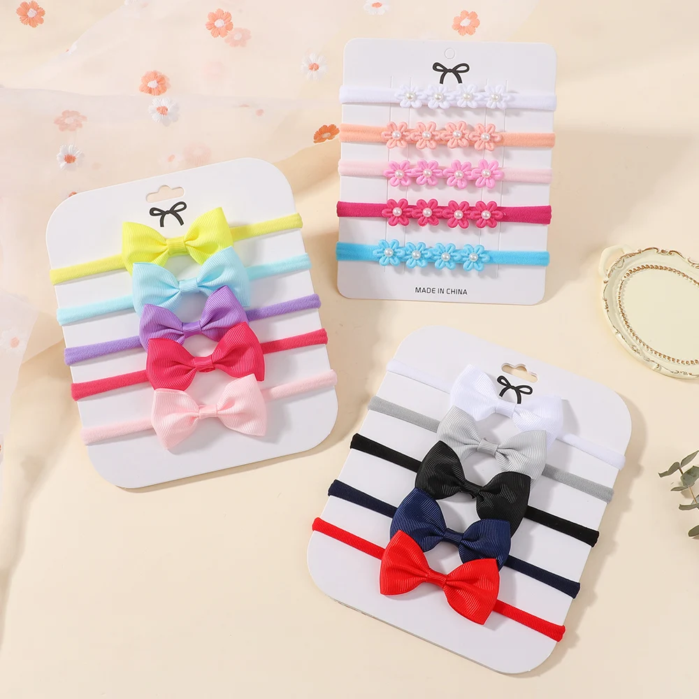 15-teiliges Baby-Stirnband-Set mit Schleife, weich, elastisch, Blumen-Haarbänder, niedliche Kinder-Kopfbedeckung für Neugeborene, Kleinkinder, Haar-Accessoires