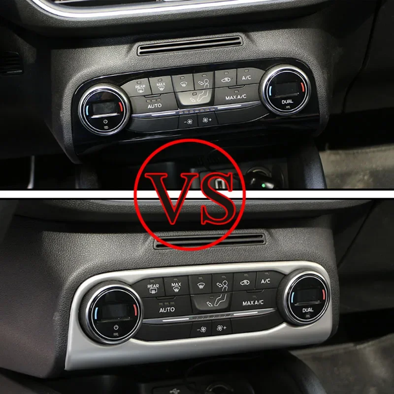 Car Air Conditioner Switch Buttons Frame Cover Trim for Ford Focus 2019-2022 MK4 ST-LINE Accessories