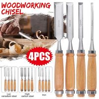 4Pcs/set Manual Wood Carving Hand Chisel Tool Set Professional Carpenters Woodworking Gouges DIY Hand Tools