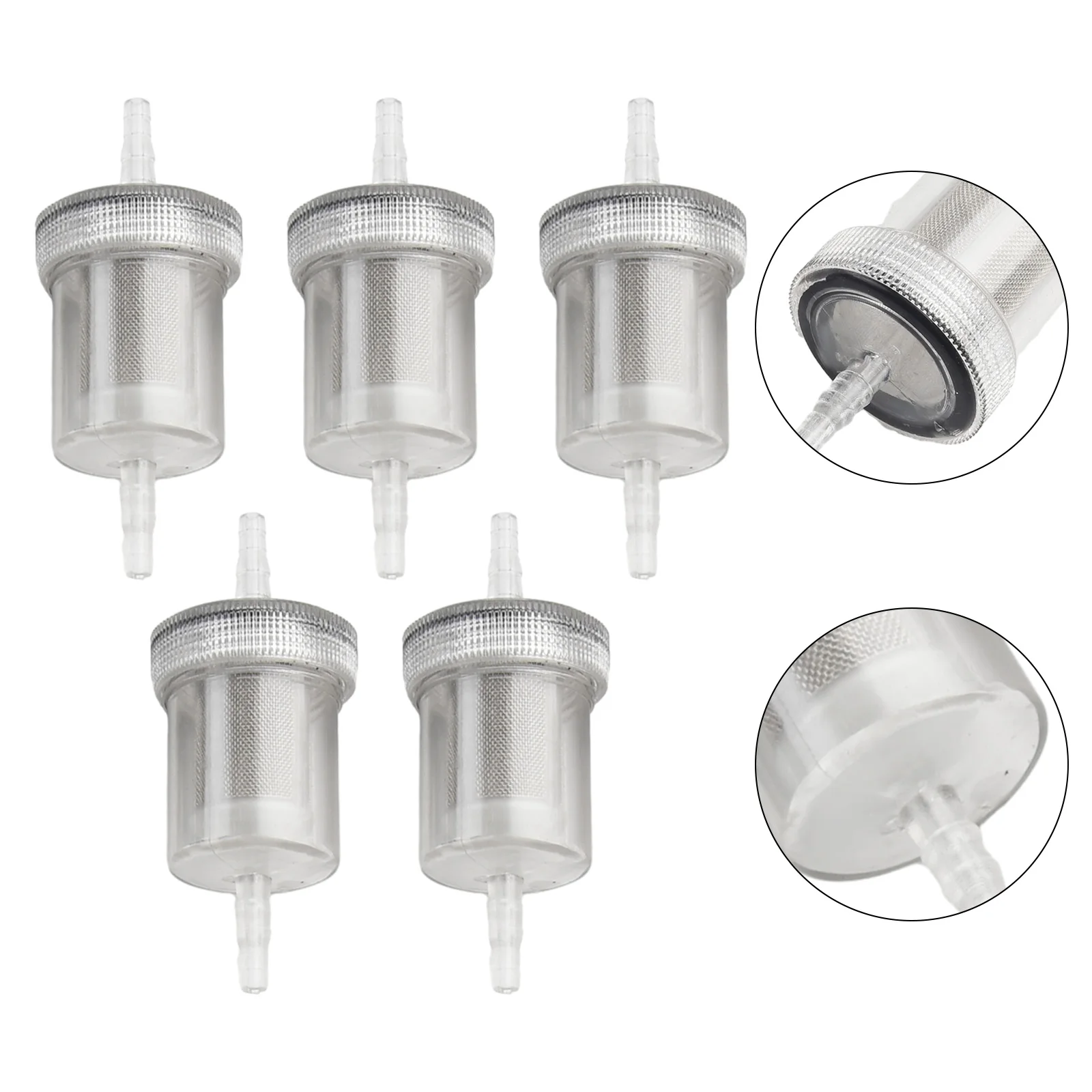 5PCS 4mm Diesel In-Line Fuel Filter Kit Gas Filter For Webasto-Eberspacher Air Heater Diesel Set Car Accessories Transparent Cap