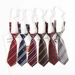Girls Uniform Bow Tie Solid Striped Japanese School Corsage Shirt Necktie Students Bowknot Butterfly Collar Red Party Neck Wear