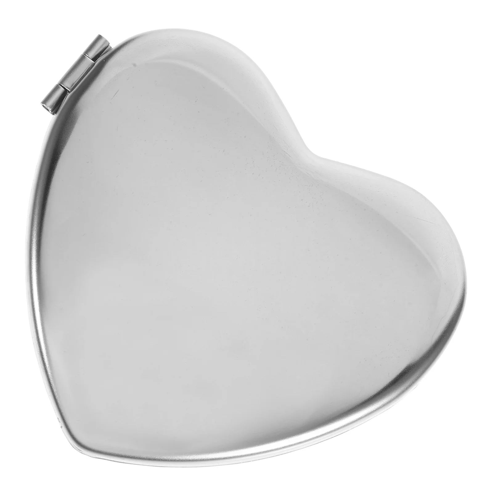 Specchio compatto pieghevole a forma di cuore Specchio per trucco trasparente a doppia faccia portatile per le donne Uso quotidiano Essenziale da viaggio