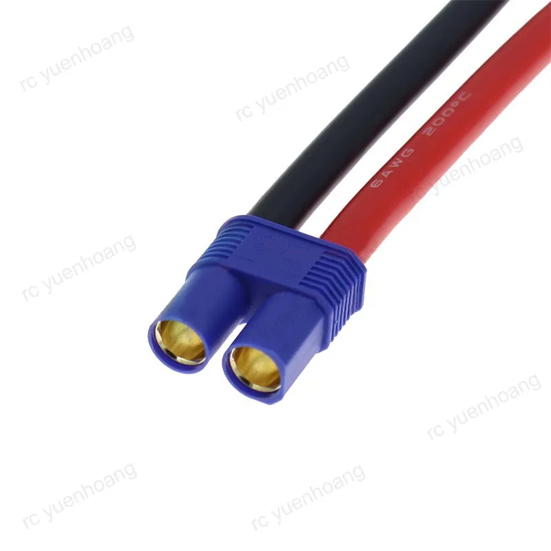 1PCS EC8E EC8 High Current Panel Fixed Mountable Plug Male Female Battery Connector with 6AWG 20cm Silicone Wire for RC UAV