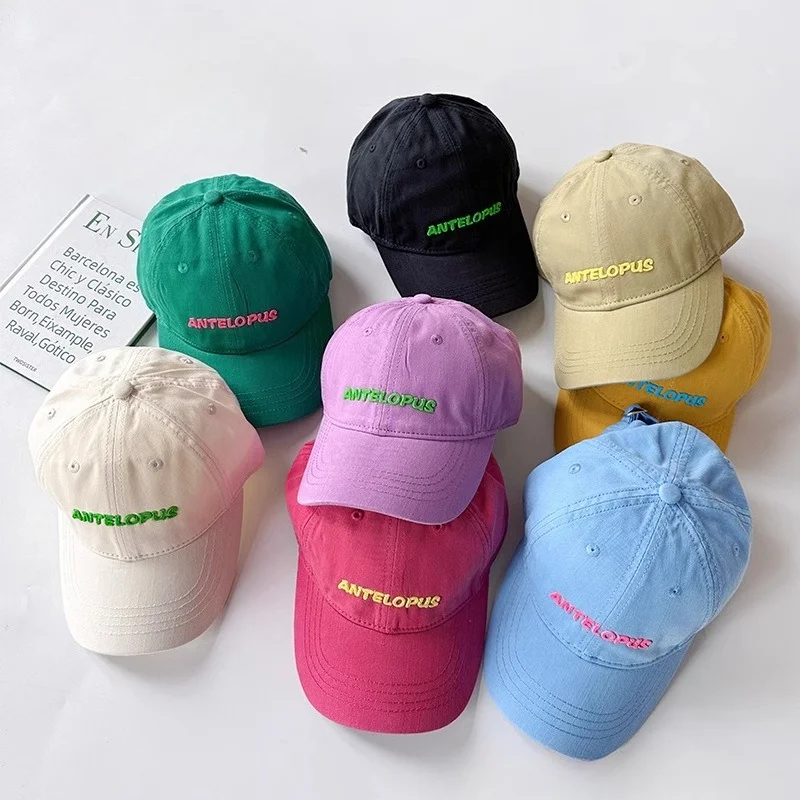 

Children's Baseball Cap Letter Embroidered Fashionable Baseballs Caps Boys and Girls Sports and Casual Sun Visor Baseball Cap