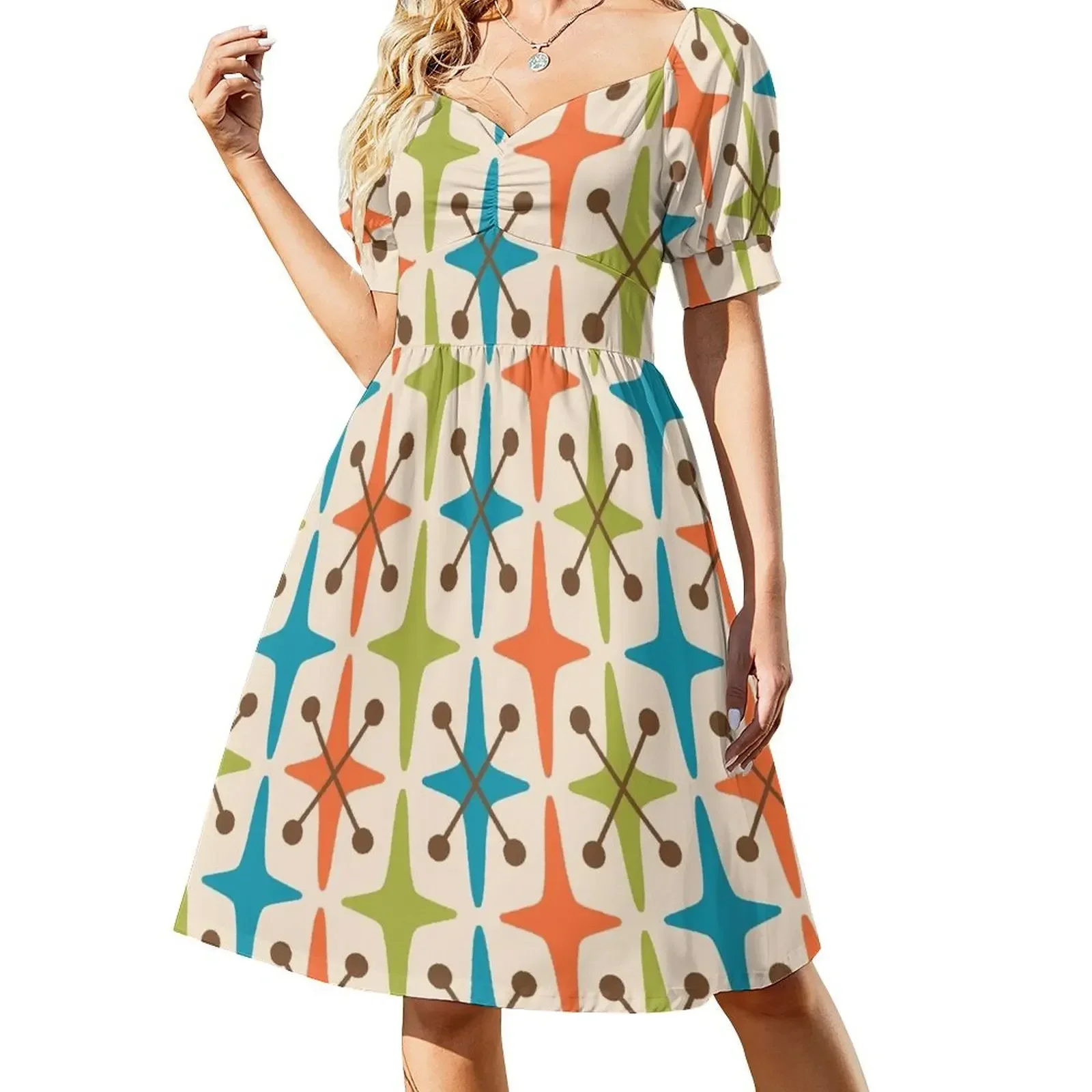 

Mid Century Modern Decoration Short-Sleeved Dress elegant women's dresses sale elegant dresses plus sizes Dress