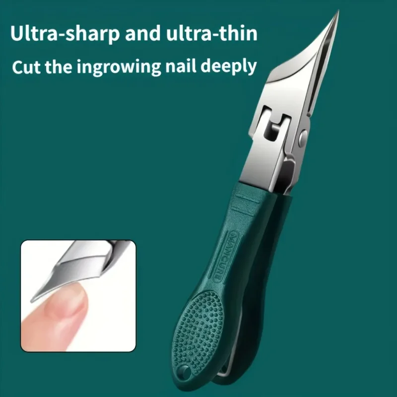 Nail Clipper Set Splash-Proof Eagle-Beak-Shaped Angled Toenail Clippers Angled Effort-Saving Cuticle Nippers For Thick Cuticles
