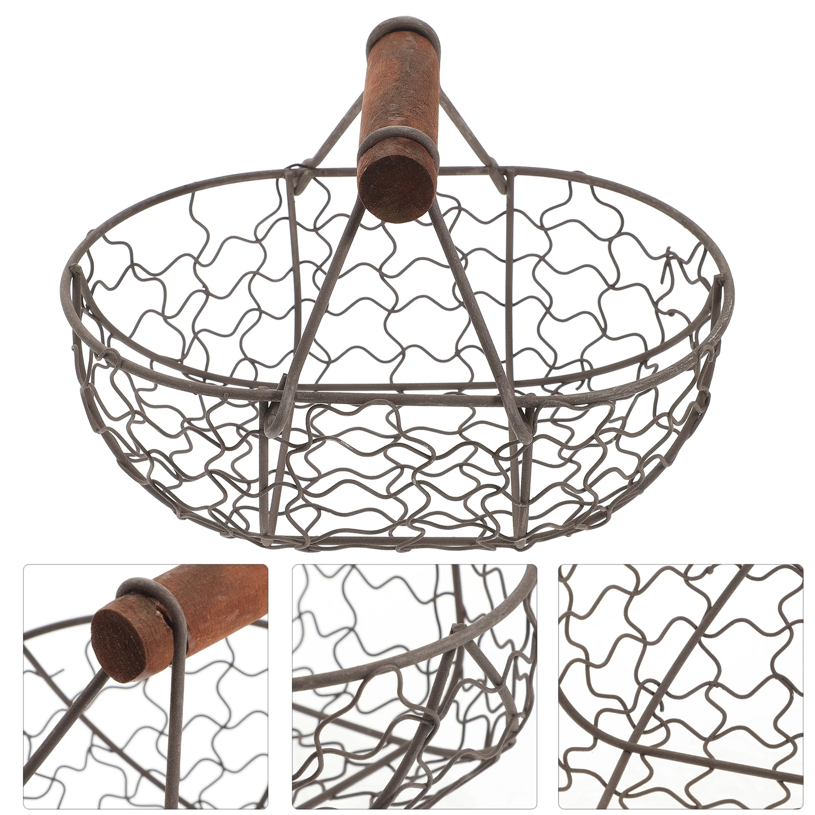 

Storage Basket Wire Rustic Design Kitchen Organizer For Fruits Vegetables Eggs Fruit Bowl Vegetable Rack Basket