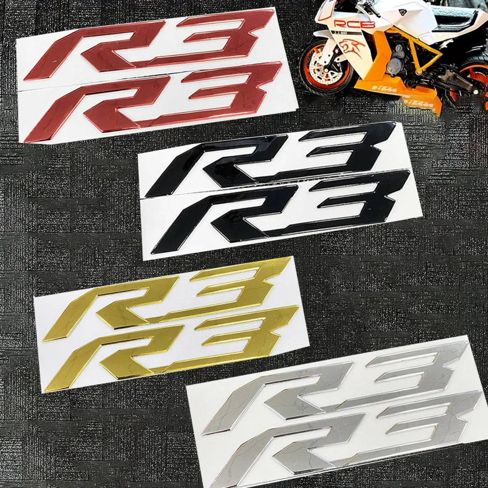 

For Yamaha YZF R3 Logo Sticker Set Motorcycle Accessories Tank Pads Grip Emblem Fairing Parts Kit Body Decal 2017 2018 2023 2024