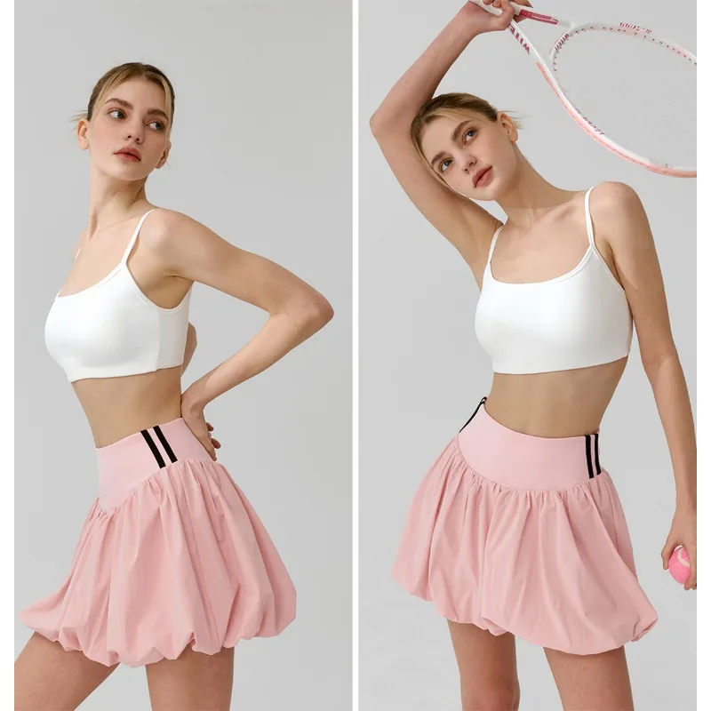 2025 Short Sleeve Short Skirt Korean Version Buds Stretch Fast Drying Badminton Skirt Suit Golf Tennis Uniform Suit