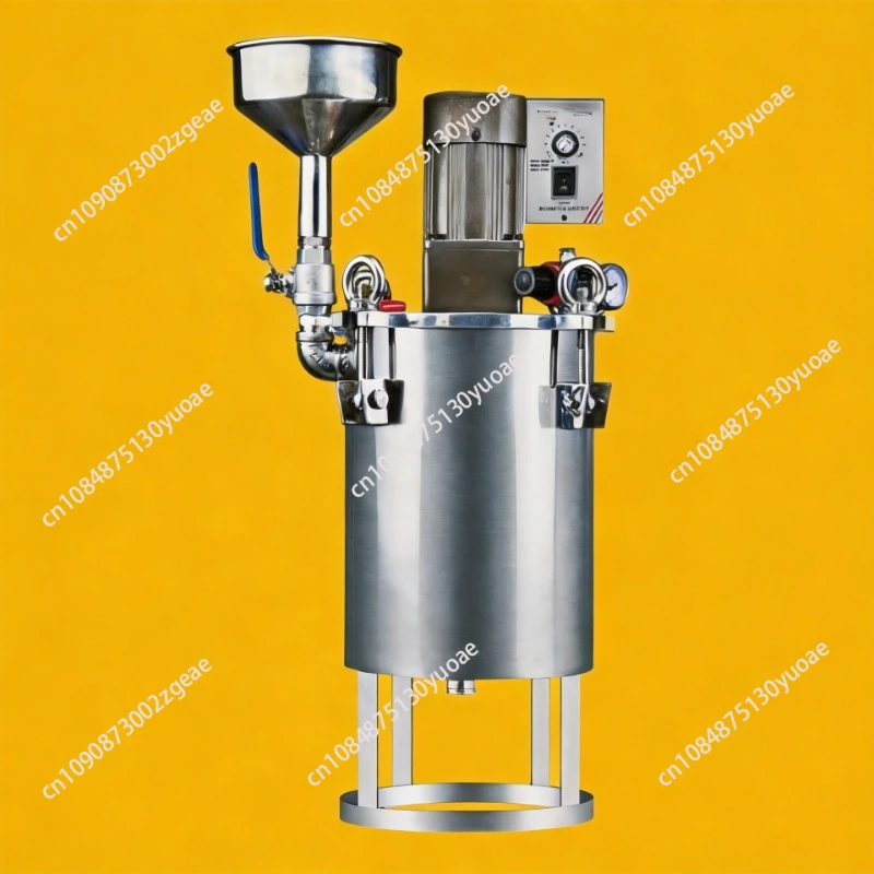 Stainless Steel Electric Automatic Mixing Pressure Tank Glue Storage Bucket with Funnel Liquid Level Display
