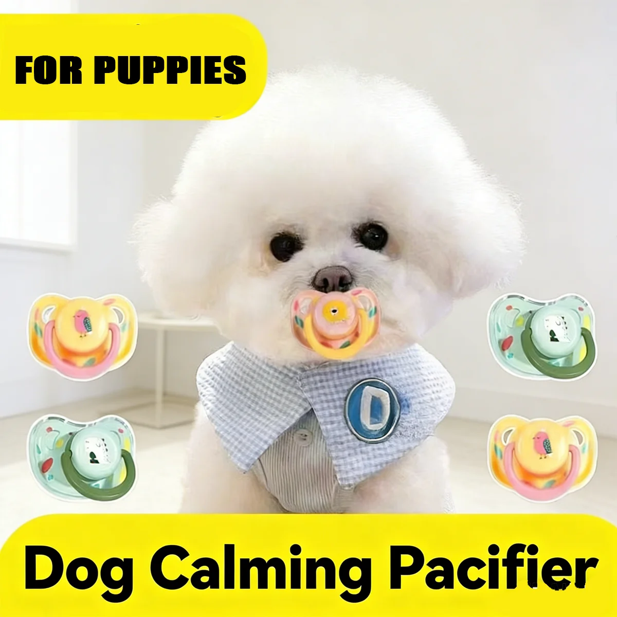 

1 Pc Pet Soothing Pacifier Anti-bloating Night-use Realistic Sleeping-style Cat & Dog Cartoon Pacifier