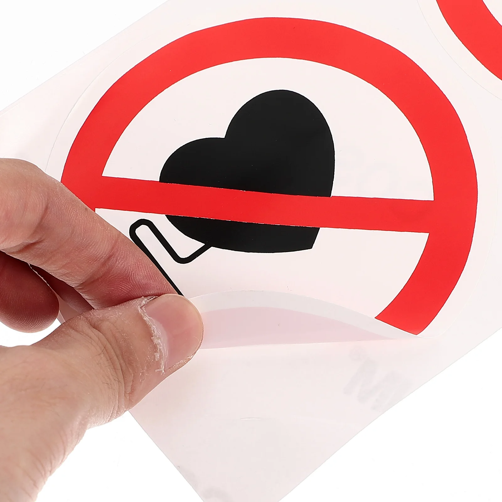 3 Pcs Sign Warning Stickers Sticker Self Adhesive No Vinyl Decal Label Traffic No Sticker Signs