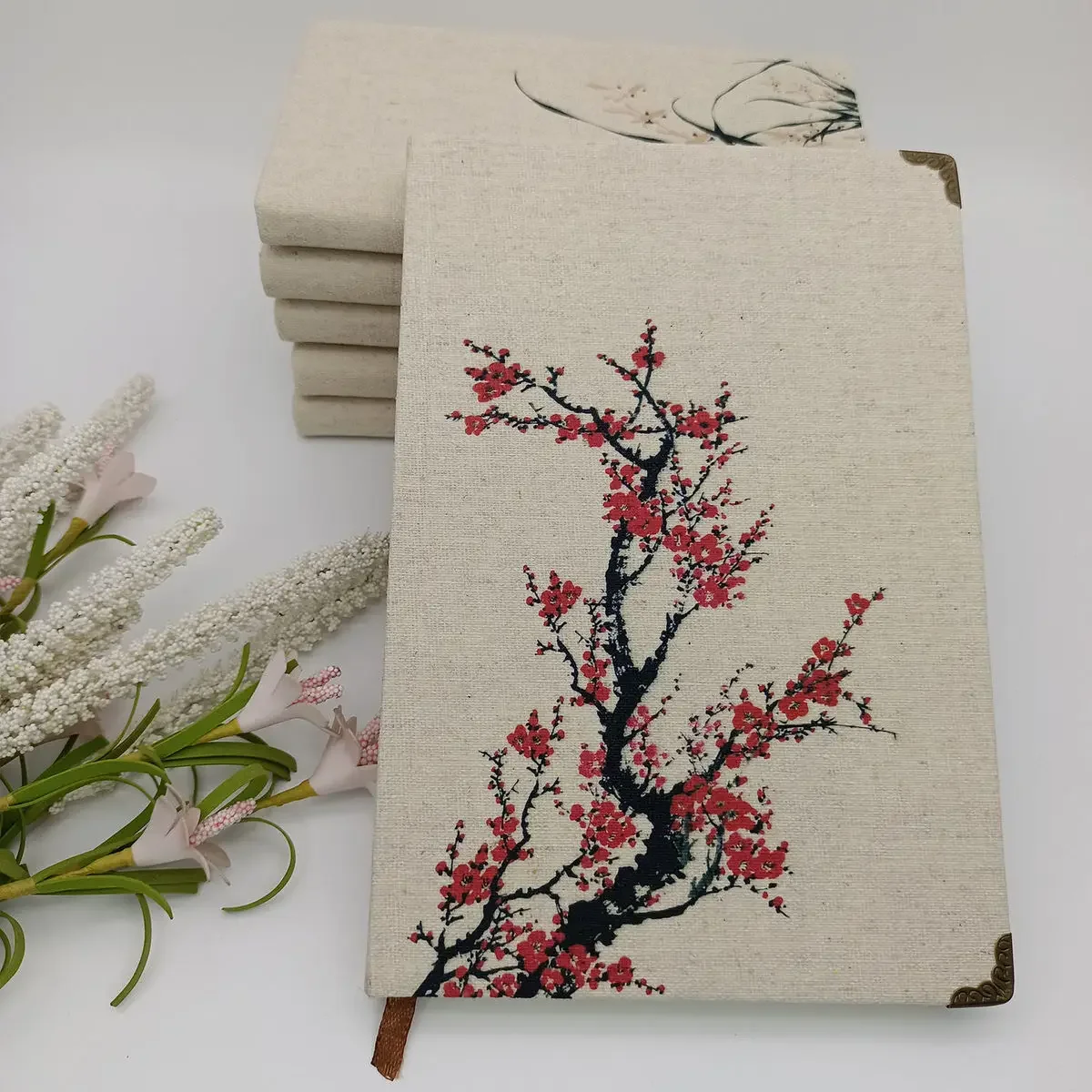 A5 Creative Chinese Style Vintage Hardcover Linen Cover Notebook Diary Notebook Travel Journal Book Lined New