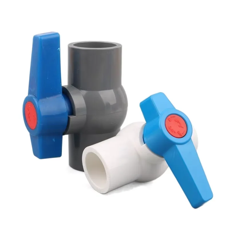 

Inner Diameter 20/25/32/40mm PVC Ball Valve 2 Color Optional Slip Plumbing U-PVC Ball Valve Plastic Repair Connector Pipe Switch