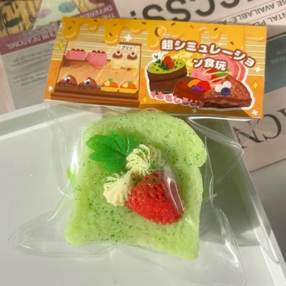 Simulation Toast Squeeze Chocolate Cheese Stress Relief Slow Rebound Double Layered Mini Cute Cake Decompression