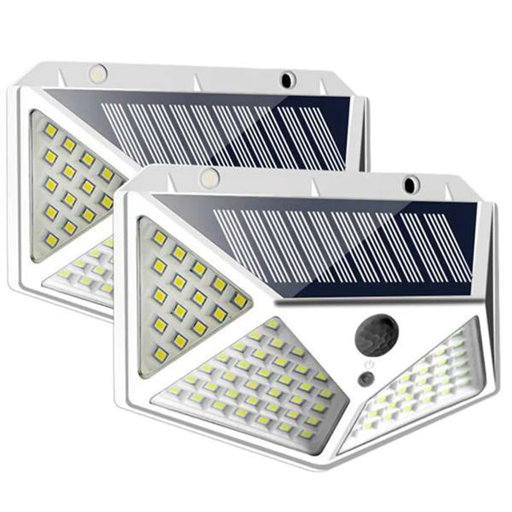 

Waterproof 100 LED PIR Motion Sensor Solar Power Outdoor Garden Lamp Yard Light White 2Pack