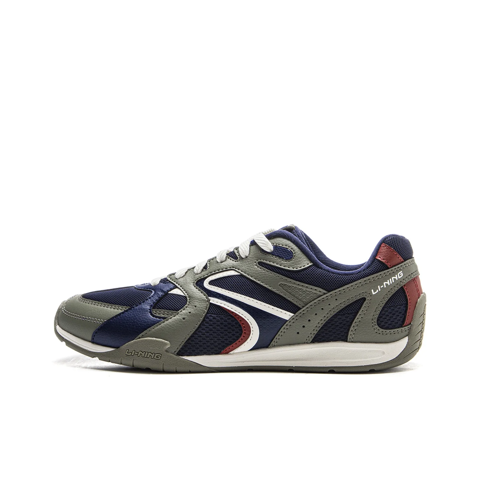 Li Ning Film Retro Low top Casual Shoes Men's Blue Green AGLV137-11