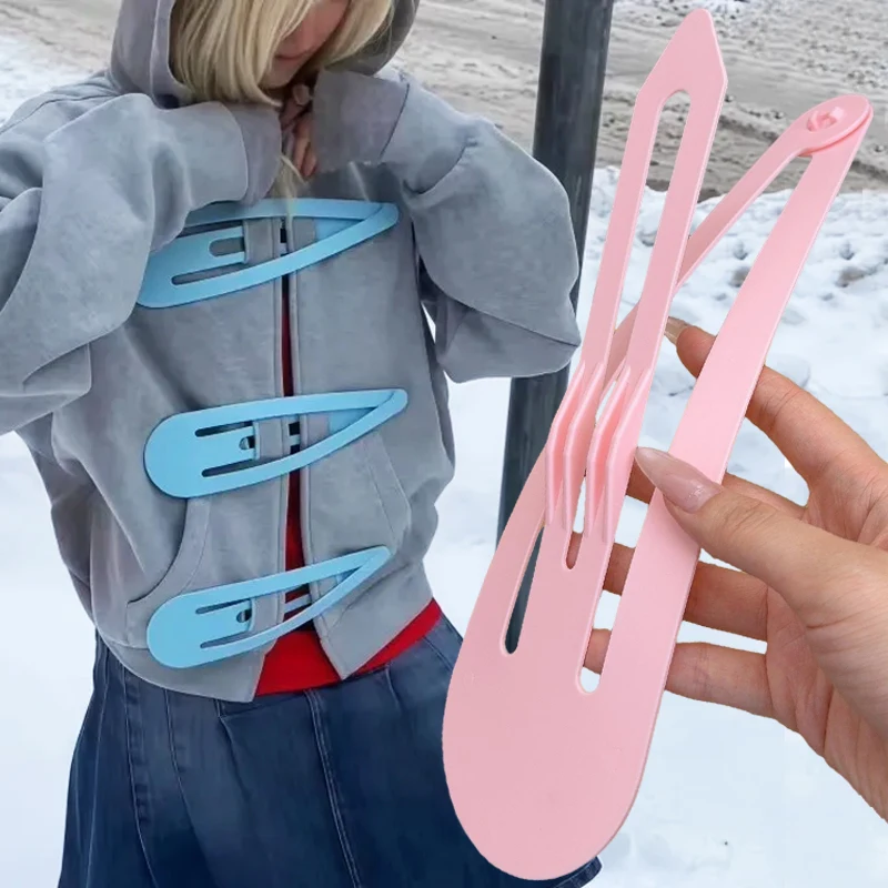 Funny Trendy Giant Hair Clip Abstract Oversized BB Hair Clip Cloth Decor Hairpin Bag Charm Stage Props Large Hair Accessories