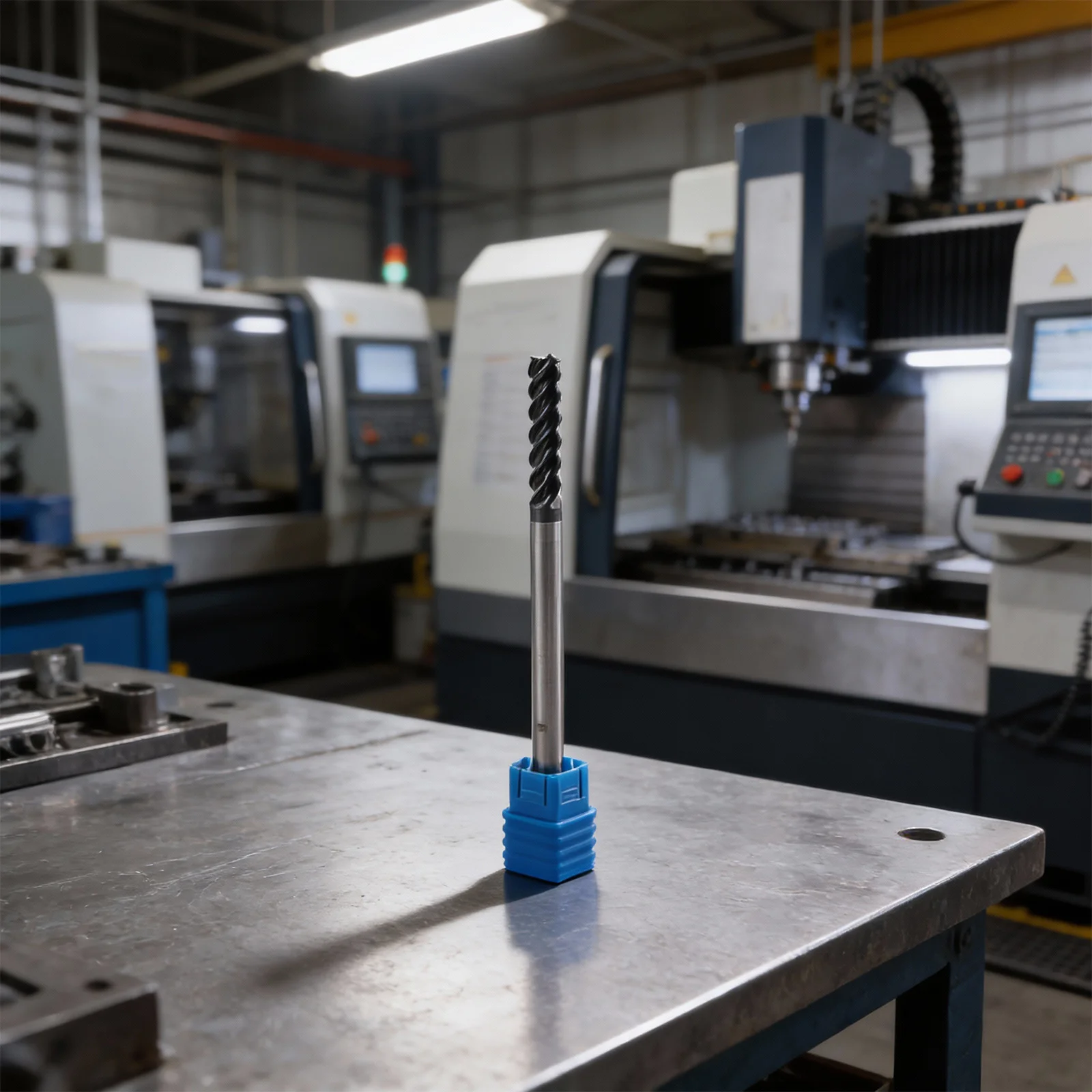 

100mm Long End Mill Carbide Cutter 4 Flutes 5mm Shank CNC Milling Tool 5x5Dx100 For Accurate Metal Wood Plastic Machining