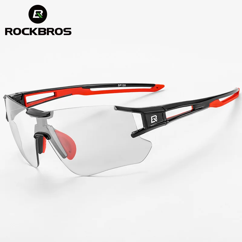 ROCKBROS Photochromic Cycling Glasses UV400 Outdoors Sports Bicycle Sunglasses Frameless Bike Glasses Goggles Technical Eyewear