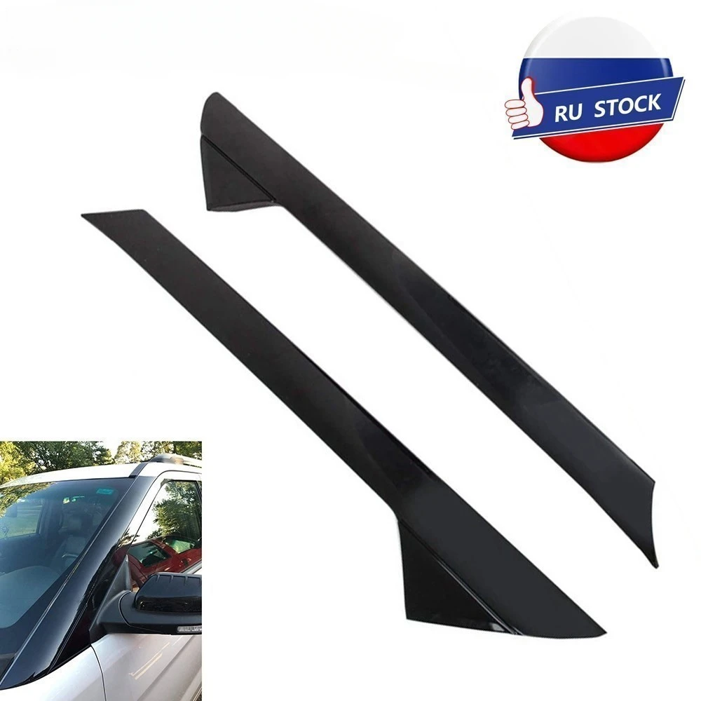 

Front Windshield Outer Trim Pillar Molding Right &Left Side For 2011-19 Ford Explorer BB5Z7803136AB BB5Z7803137AB SLJ-1142B-BK