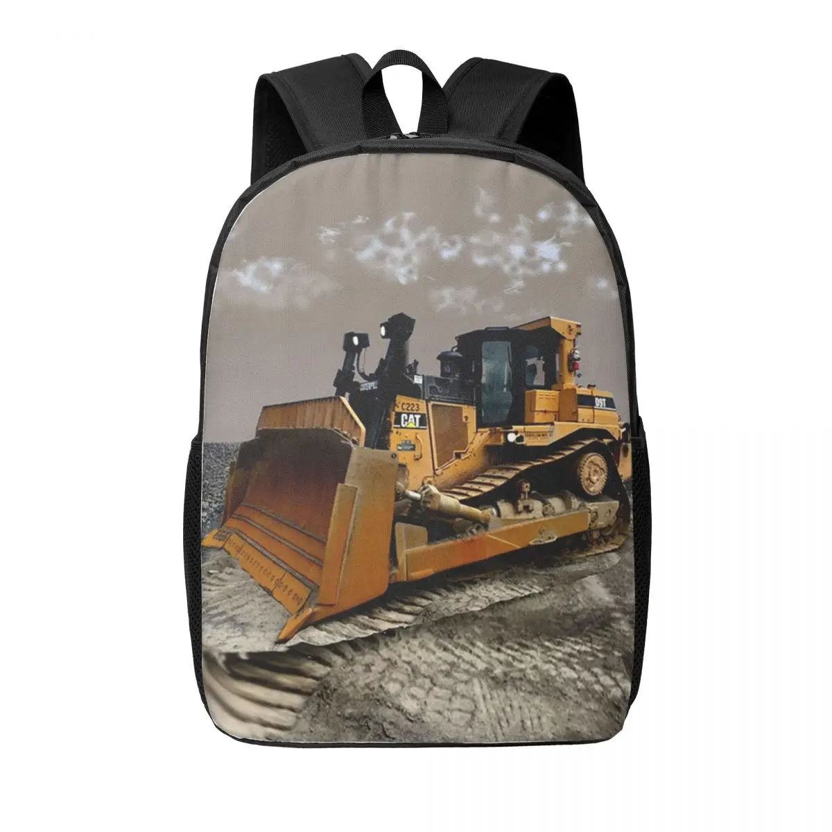 

Bulldozer Woman Backpacks Boys Girls Bookbag Casual Children School Bags Portability Travel Rucksack Shoulder Bag