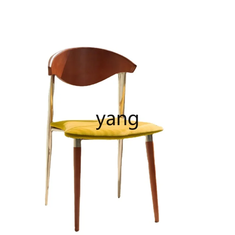 

Yhl Decorative Furniture Mid-Ancient Dining Chair Retro Backrest Single Table and Chair Nordic Chair